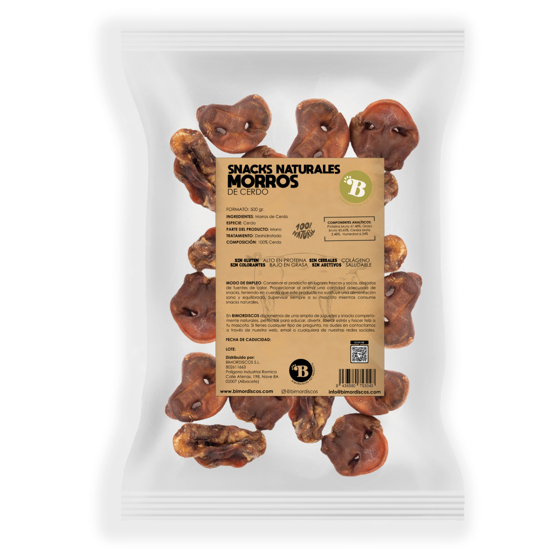 Focinhos de porco BIMORDICOS para cães