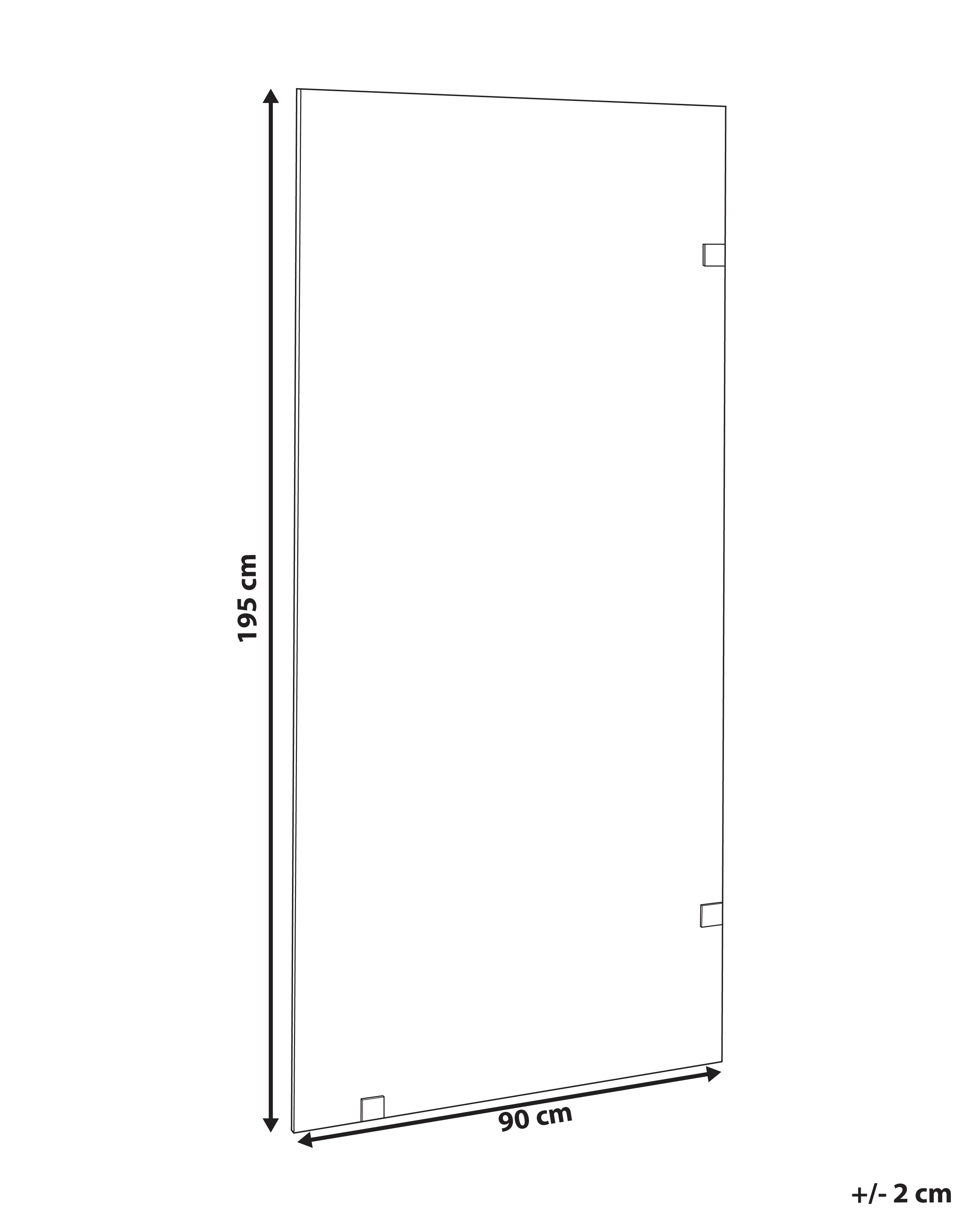 Douchescherm MAHUIDA 90 x 195 cm Transparant