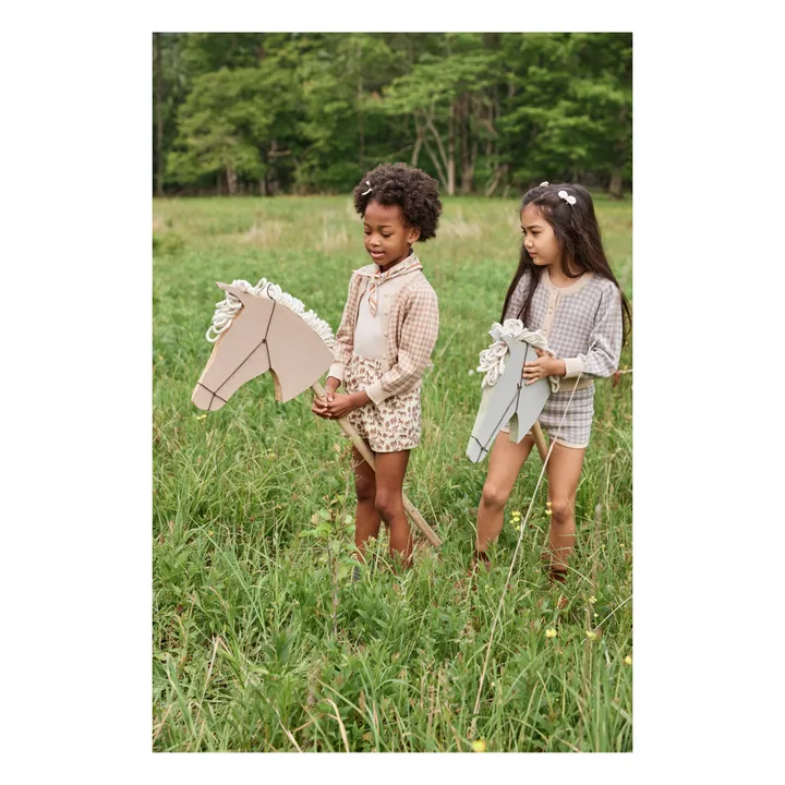 Soor Ploom Cardigan à Carreaux Rose  | Bois de rose