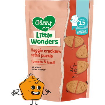 Olvarit Little Wonders Tomaat & Basilicum Puzzle Cracker 105g