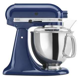 Batedeira KitchenAid KSM150PSBW Artisan Series de 5 litros com cabeça inclinável, cor Azul Salgueiro