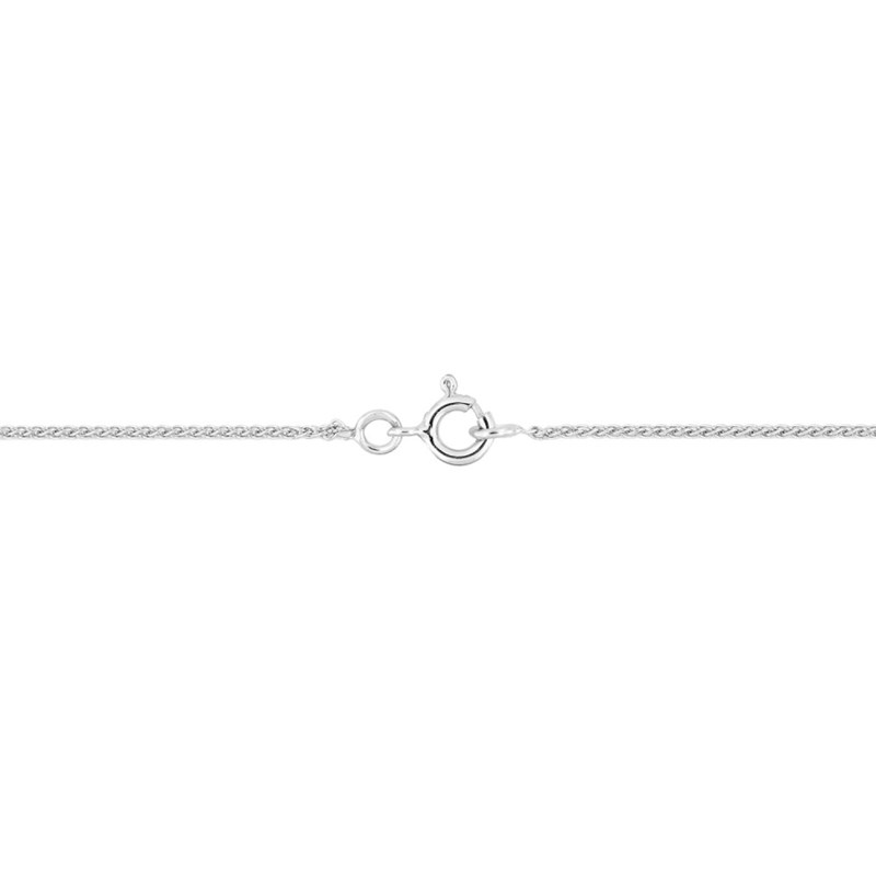 Bracelet mixte 18 cm - Maille Spiga - Or  blanc 18 Carats - Largeur 1 mm