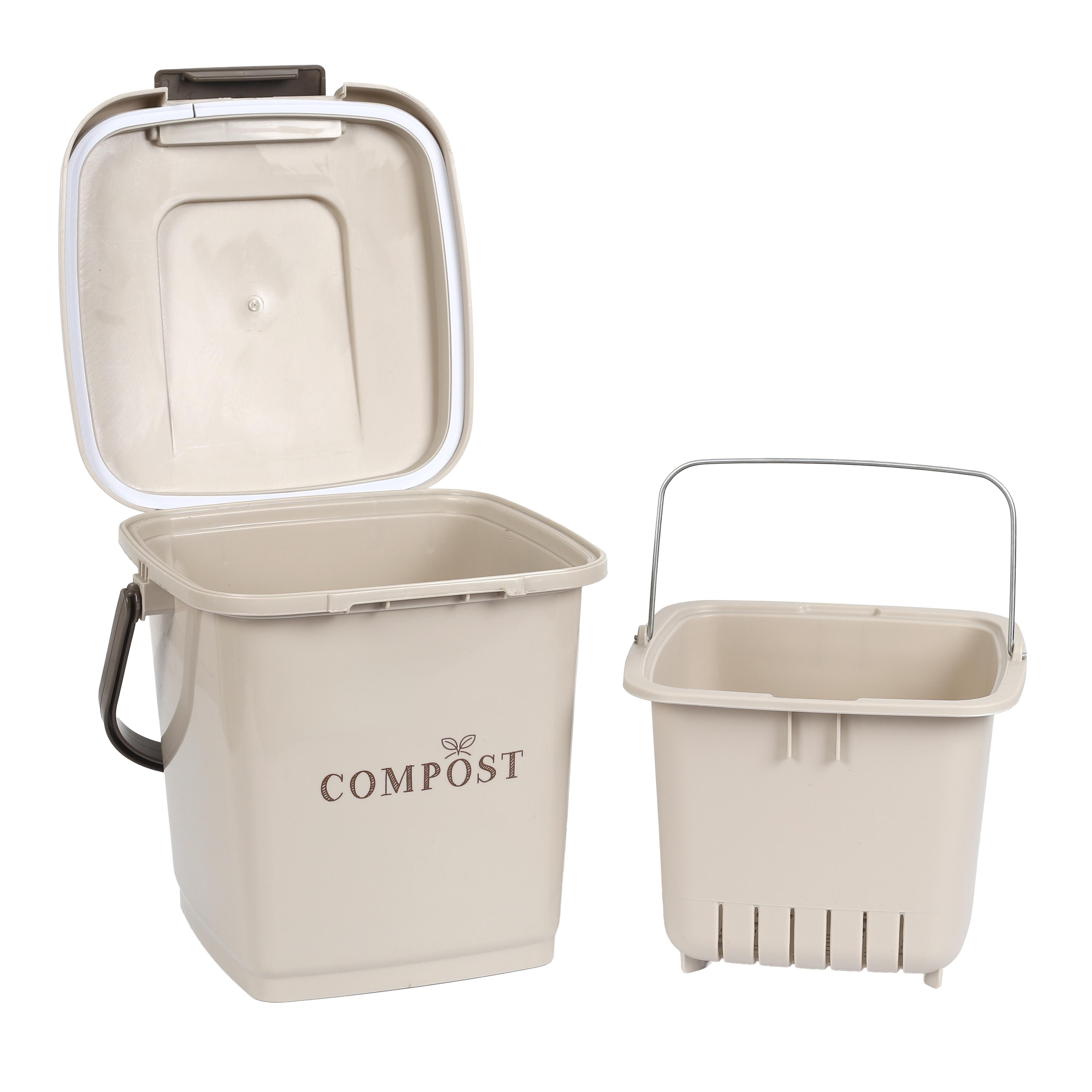 POUBELLE COMPOST 8L SEAU PERFORE ET COUVERCLE