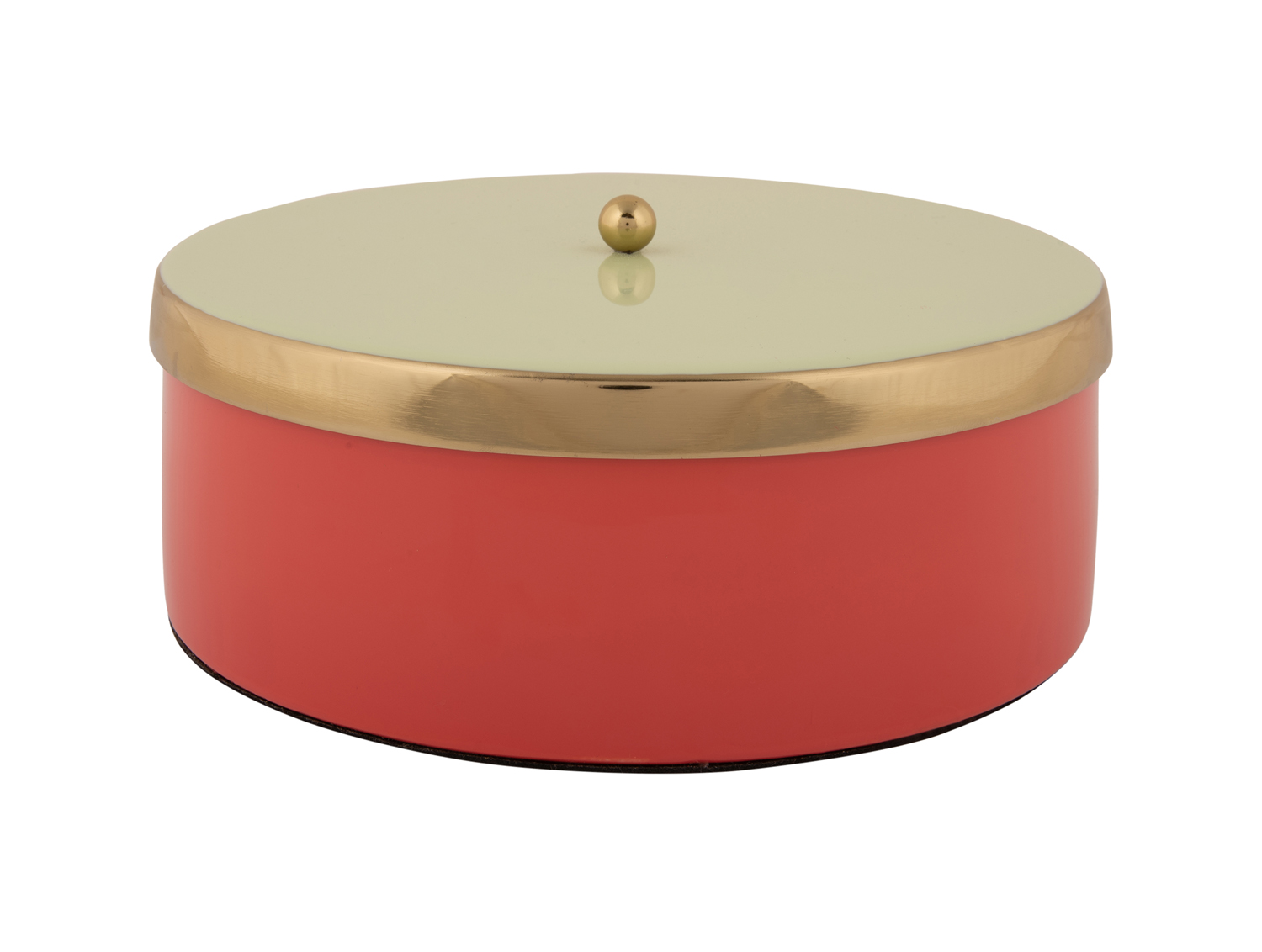 Opbergdoos Double Funky groot scharlakenrood m. zachtgroen