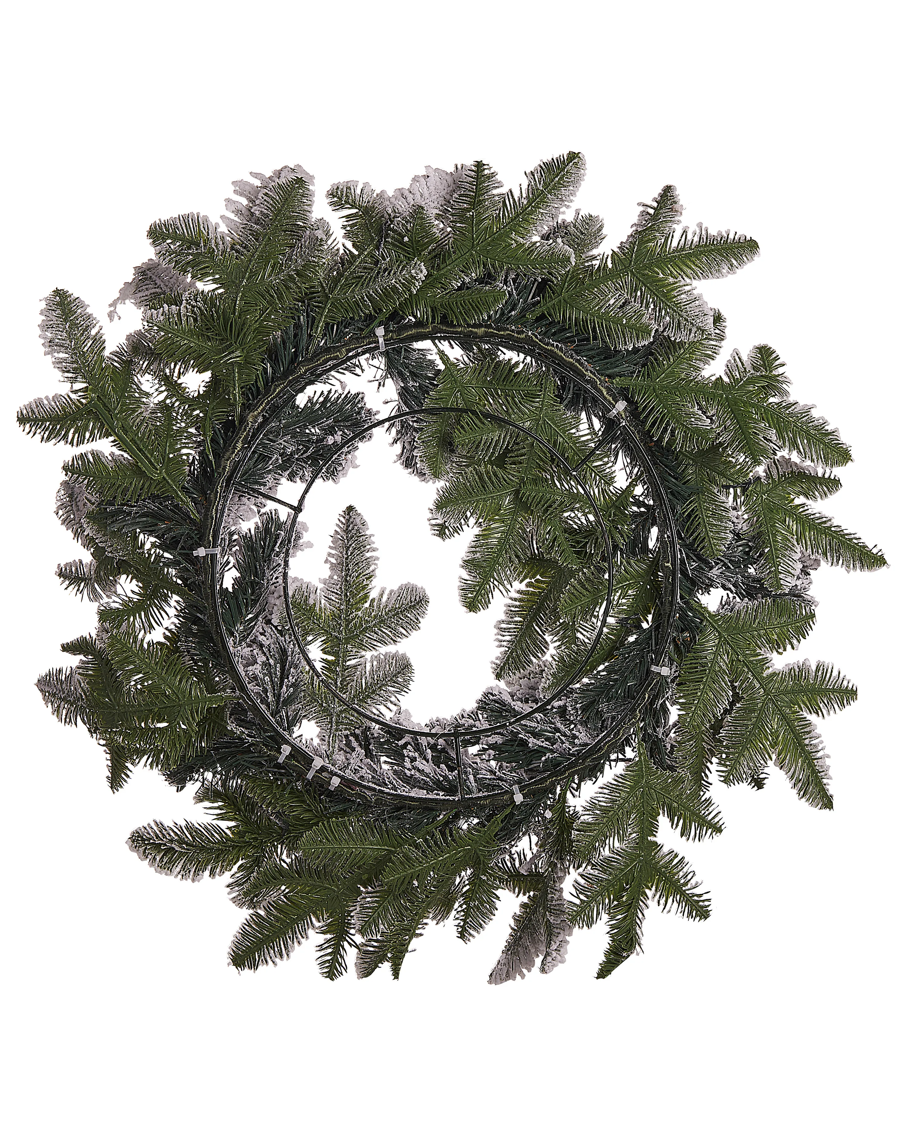 Besneeuwde kerstkrans LED SUNDO Wit 70 cm