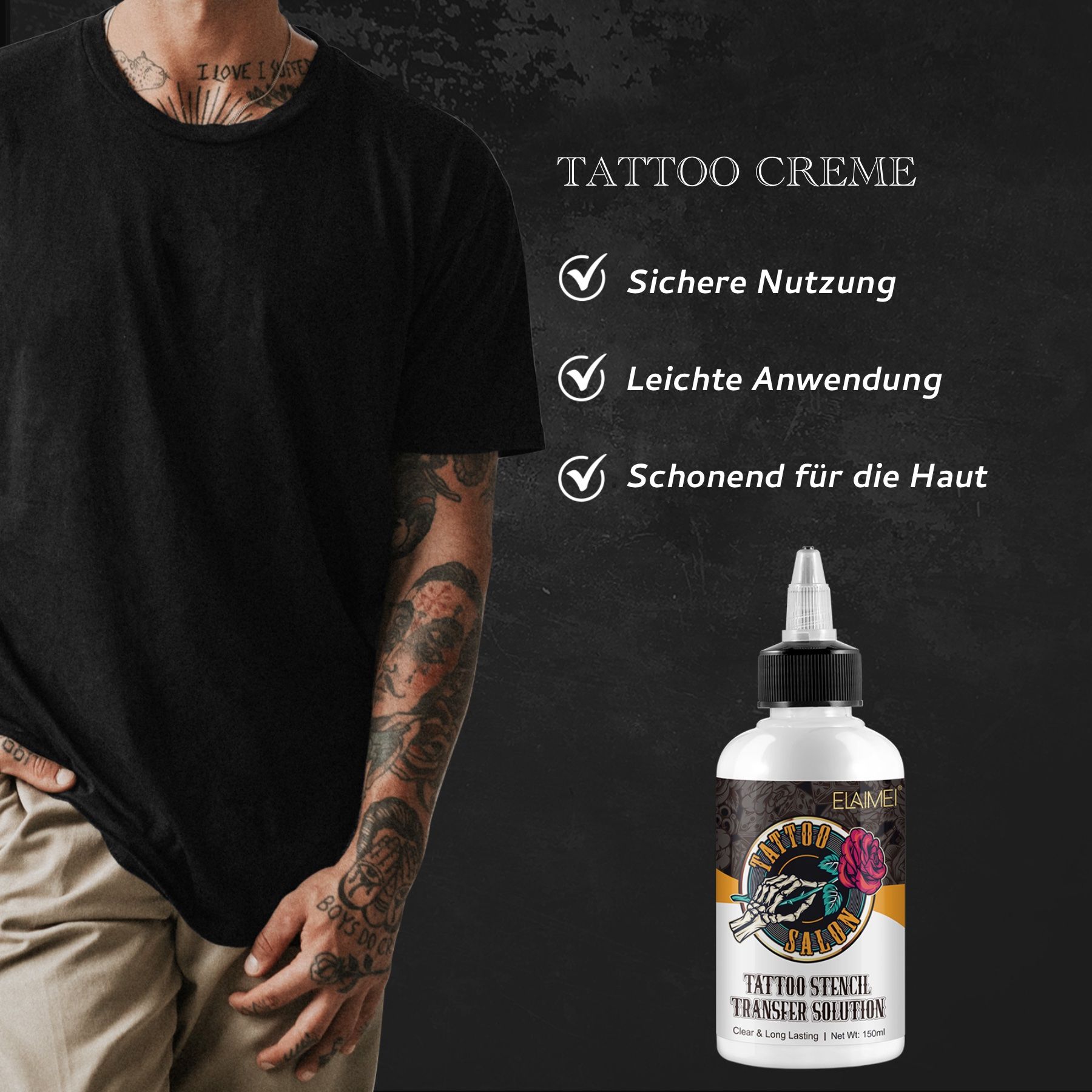 P-Beauty Tattoo Schablonen Stencil Solution