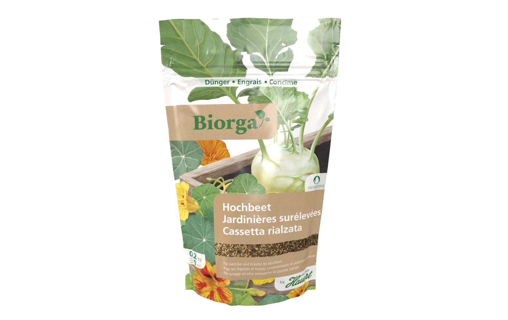 Dünger Biorga für Hochbeete, 0,2 kgSpeziell für Hochbeete geeigneter Dünger