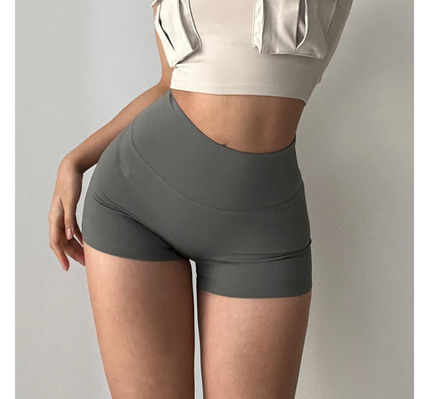 Arigne - Hoge taille effen yogashorts