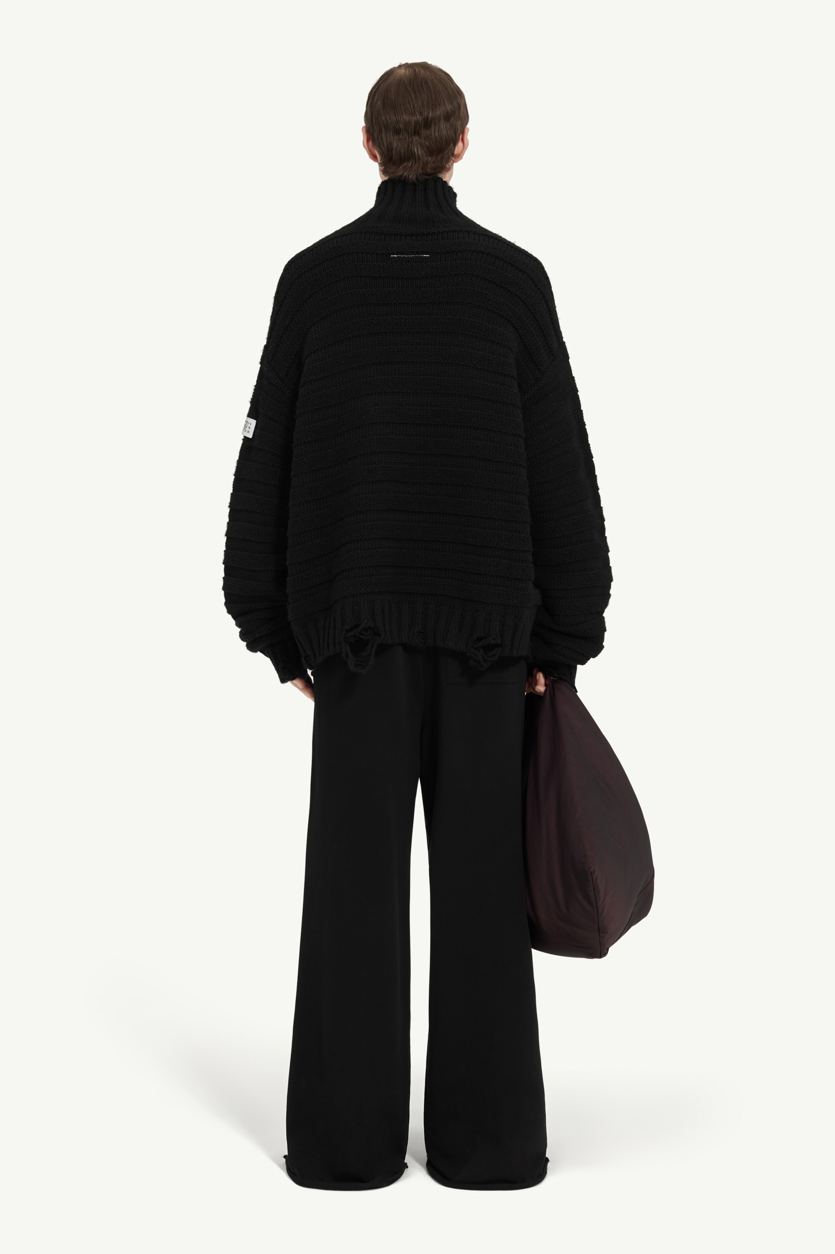 Pull col roulé en laine pour homme | MM6