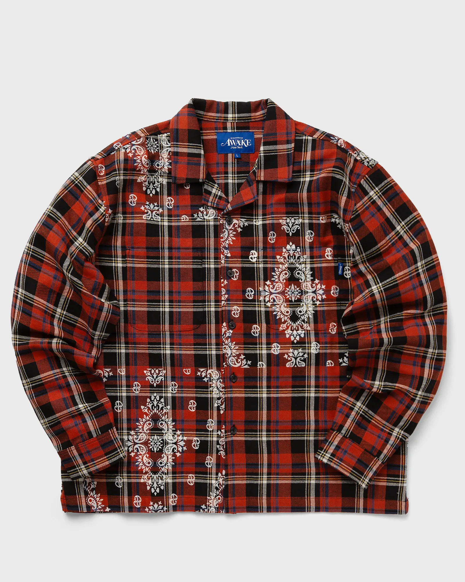 Awake PAISLEY PRINTED FLANNEL SHIRT