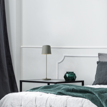 Tafellamp Kaami draagbaar LED 2W voor buiten met USB oplaadbare accu, antraciet