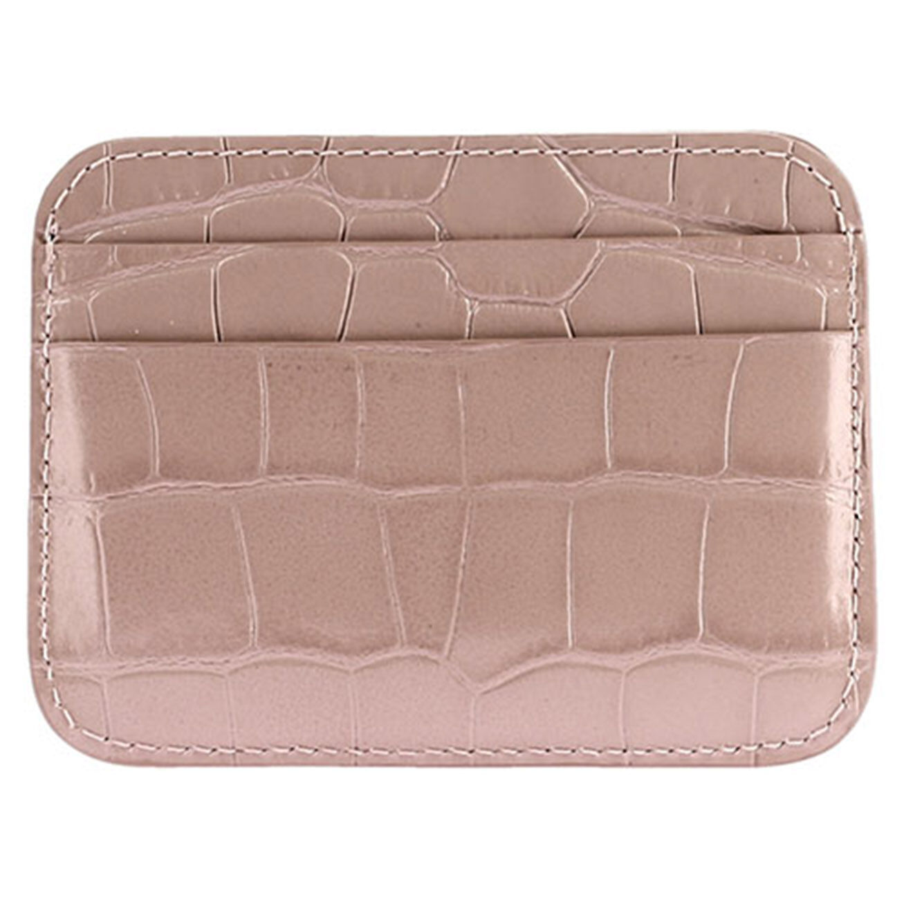 Balenciaga Porte-cartes en Cuir effet croco beige - Neuf avec étiquette