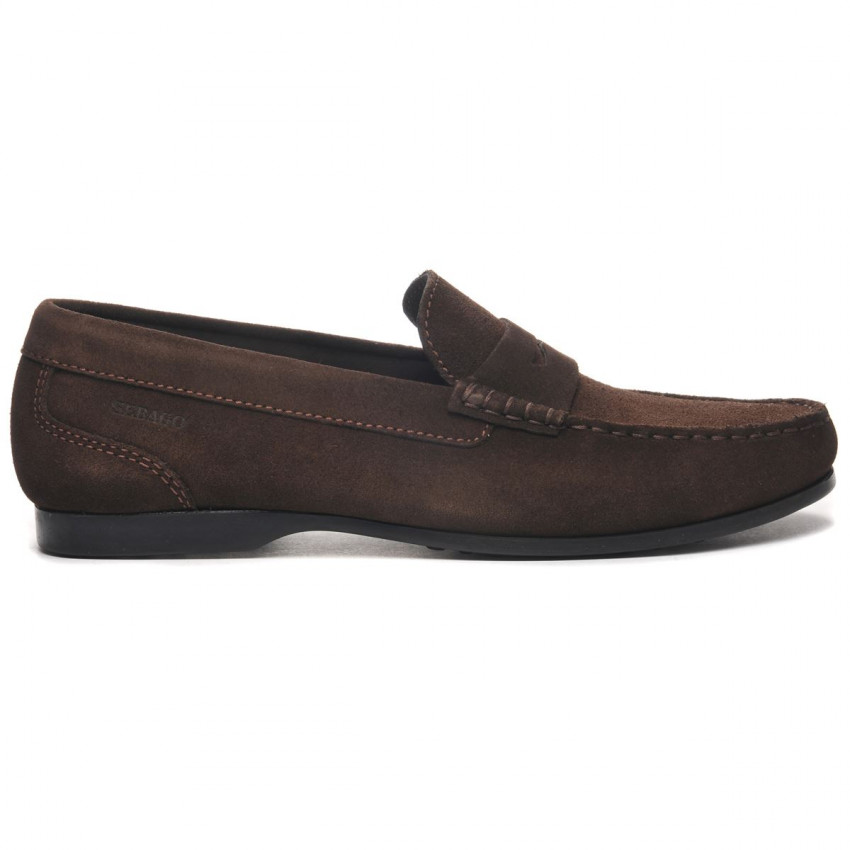 BYRON SUEDE Brown MOCASSIN-Mocassin pour homme en cuir suede