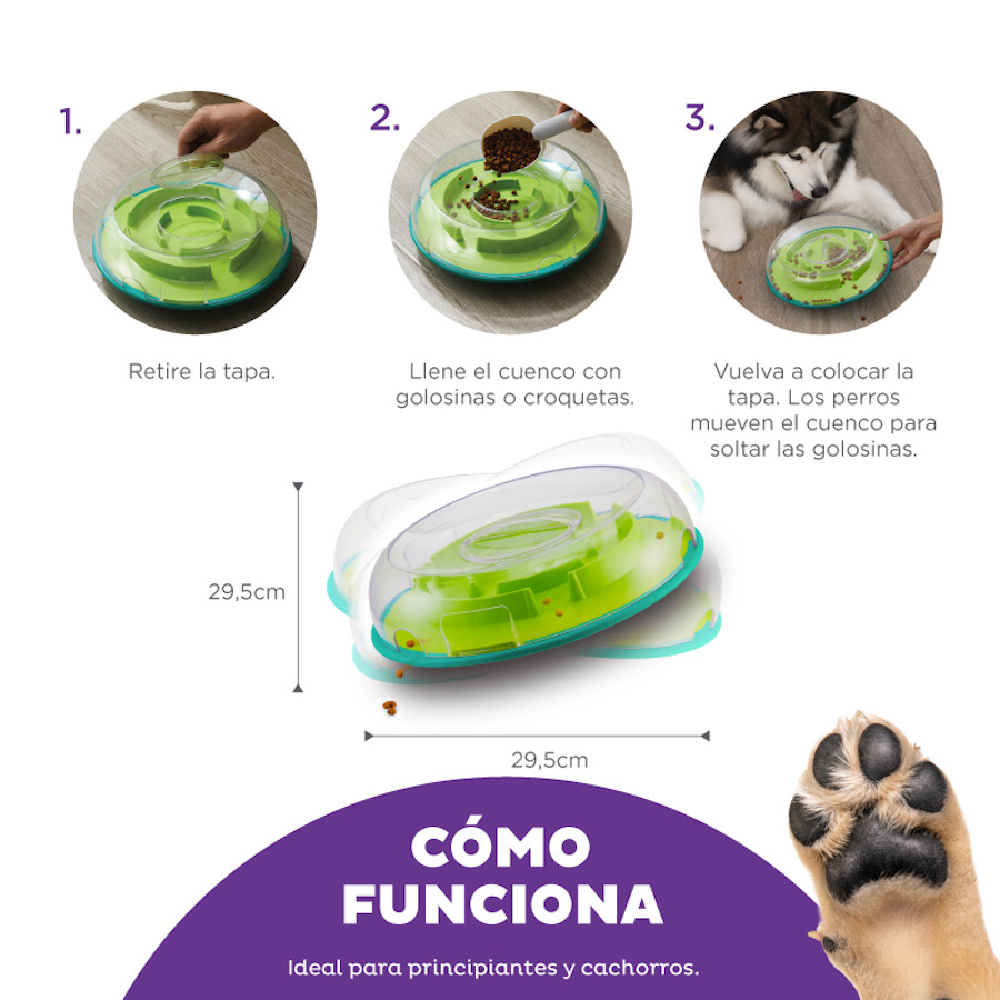 Outward Hound Nina Ottosson Wobble Bowl Brinquedo Interativo para Cães Dispensador de Petiscos