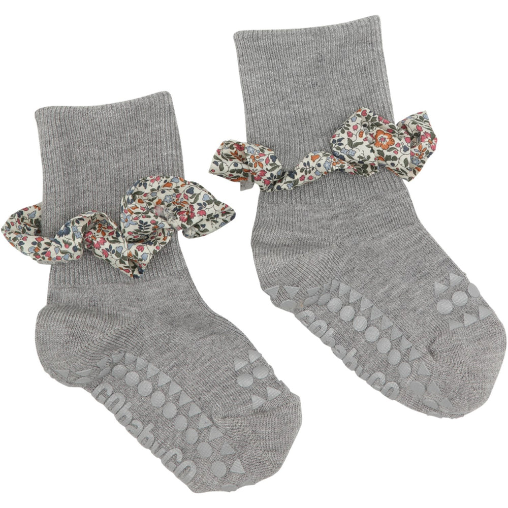 Køb Gobabygo Grey Melange / Katie And Millie Orange Non-slip Strømper Bambus / Liberty
