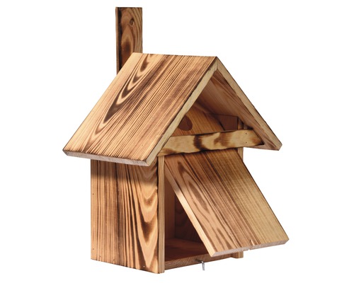 Nestkast met schuin dak, 23,5 x 17,5 x 33 cm, hout