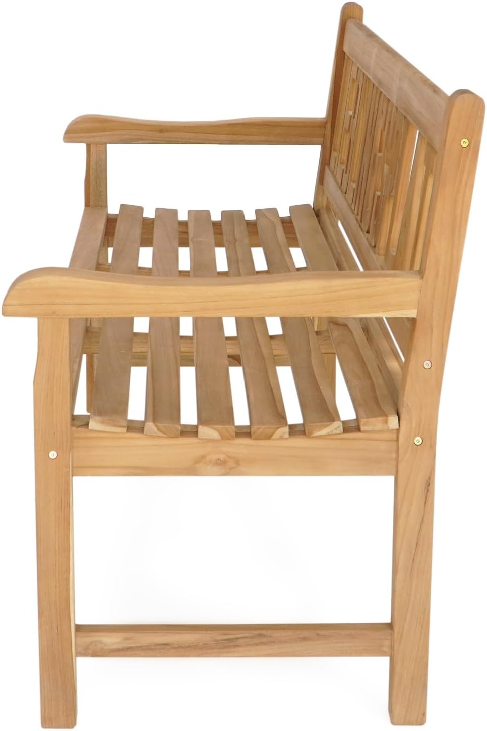 Garden Pleasure Teak Bank LIEBLINGSPLATZ Beige Sitzbank Holzbank Gartenbank Teak, Maße ca.: L150xB62xH89cm