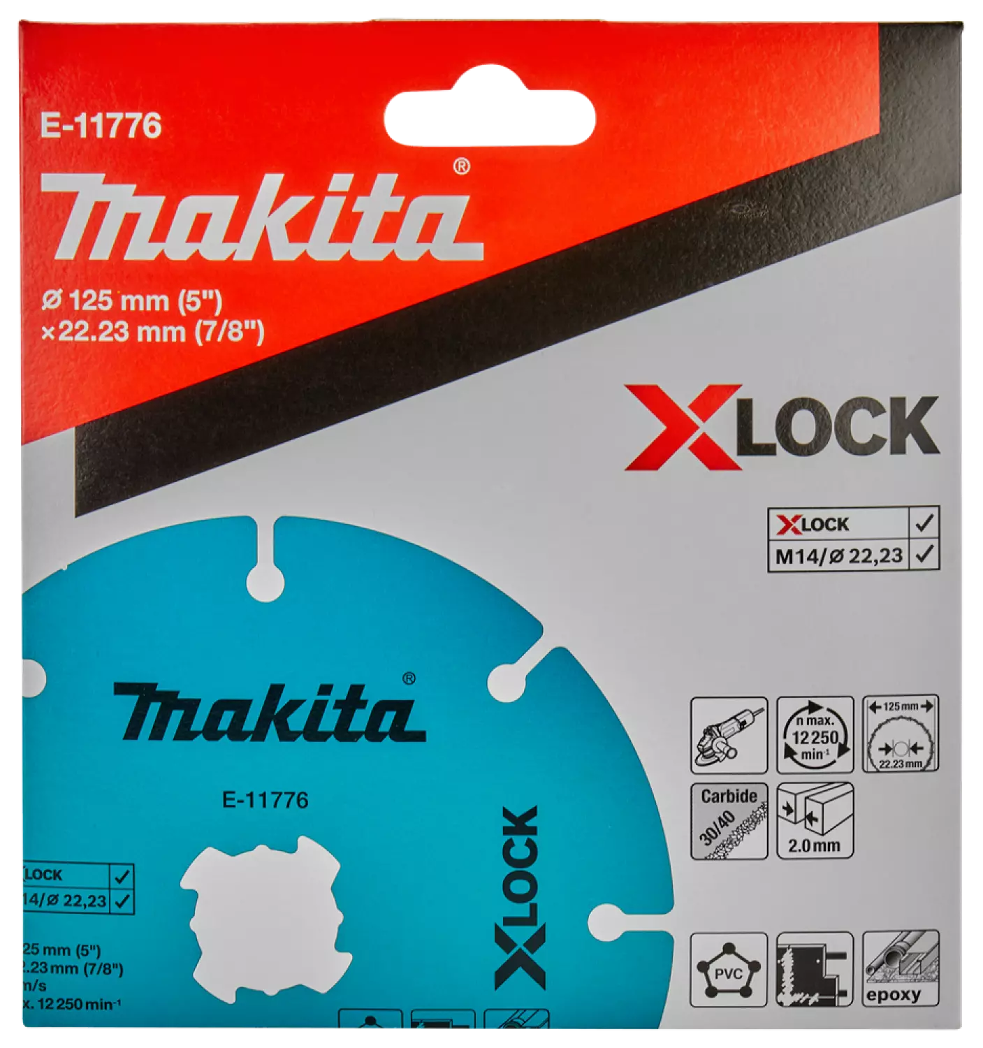 Makita E-11776 X-Lock Diamantdoorslijpschijf - 125x22,23x2mm