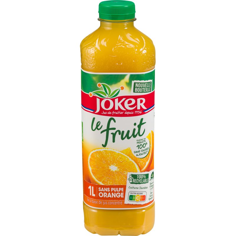 Jus Joker Le Fruit orange 1 L - 12 bouteilles
