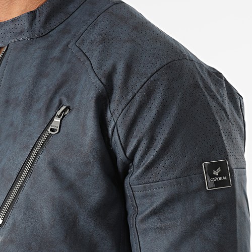 Veste Biker Nino Bleu Marine