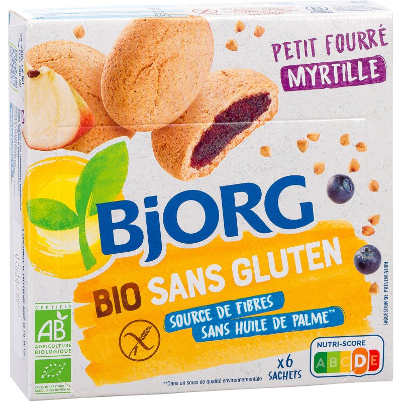 Petits fourrés myrtille bio Bjorg  - Paquet de 180 g