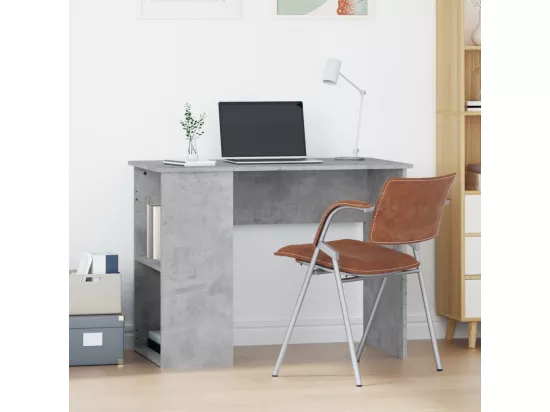 Bureau Gris béton 100x55x75 cm Bois d'ingénierie
