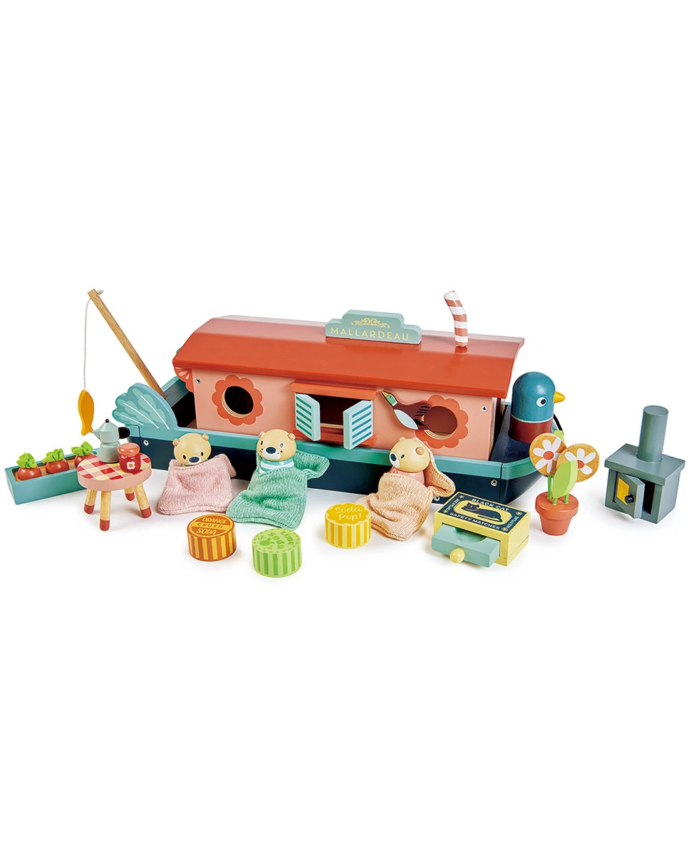 Spielfiguren-Set HAUSBOOT aus Holz