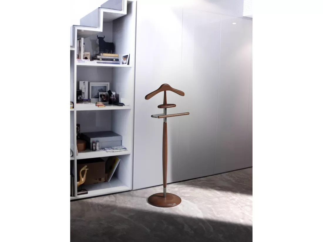 Valet de nuit - H110cm x L45cm x P32cm - hêtre massif - Genova