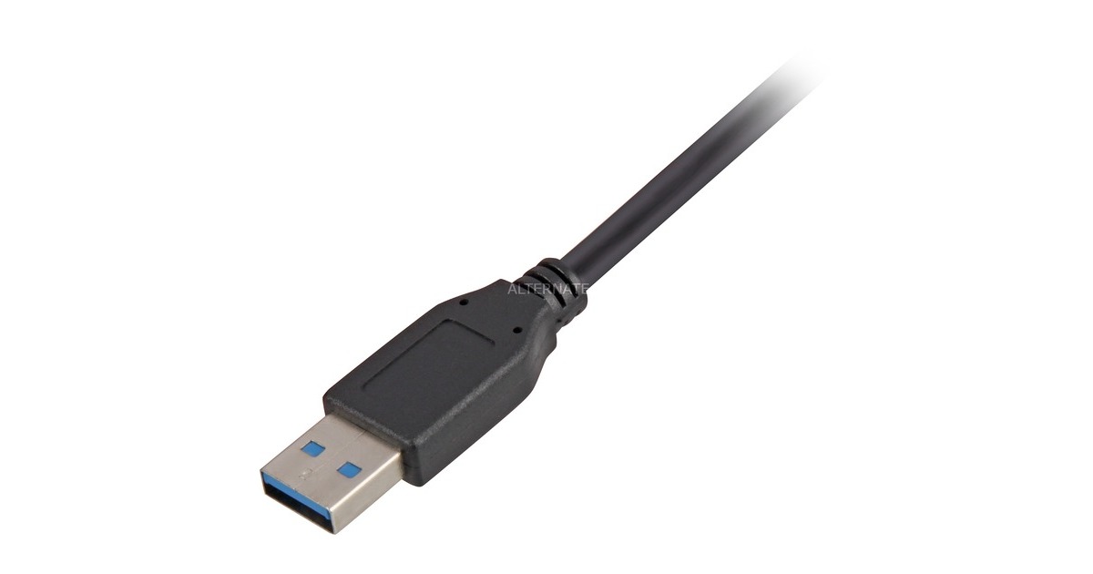 SharkoonUSB-A 3.0 > USB-B kabel  (Zwart, 5 meter)