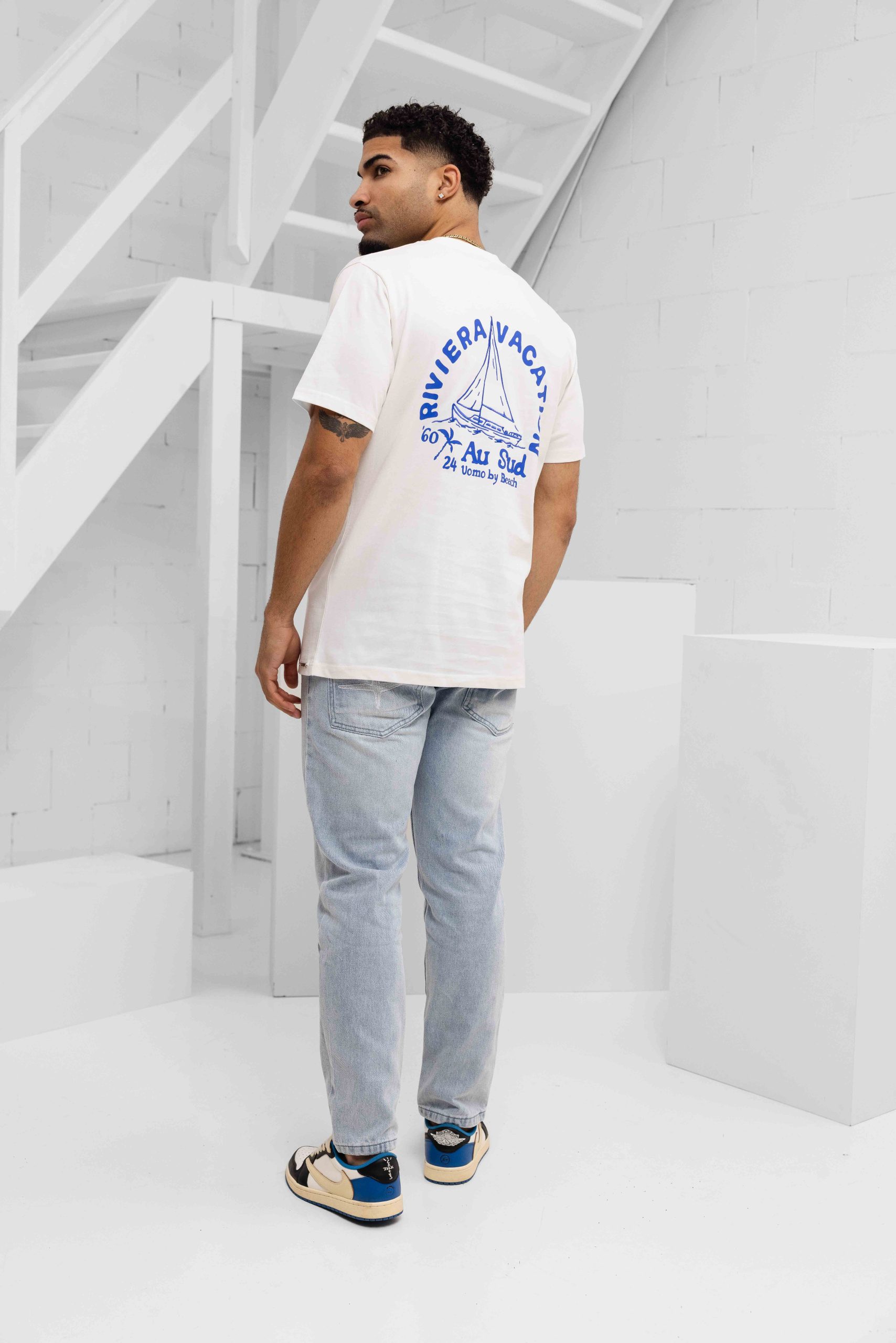 24 Uomo Au Sud T-Shirt Heren Gebroken Wit