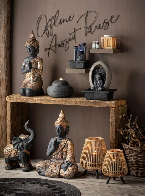 Dehner Magnesia-Buddha, B33/H70/T25 cm