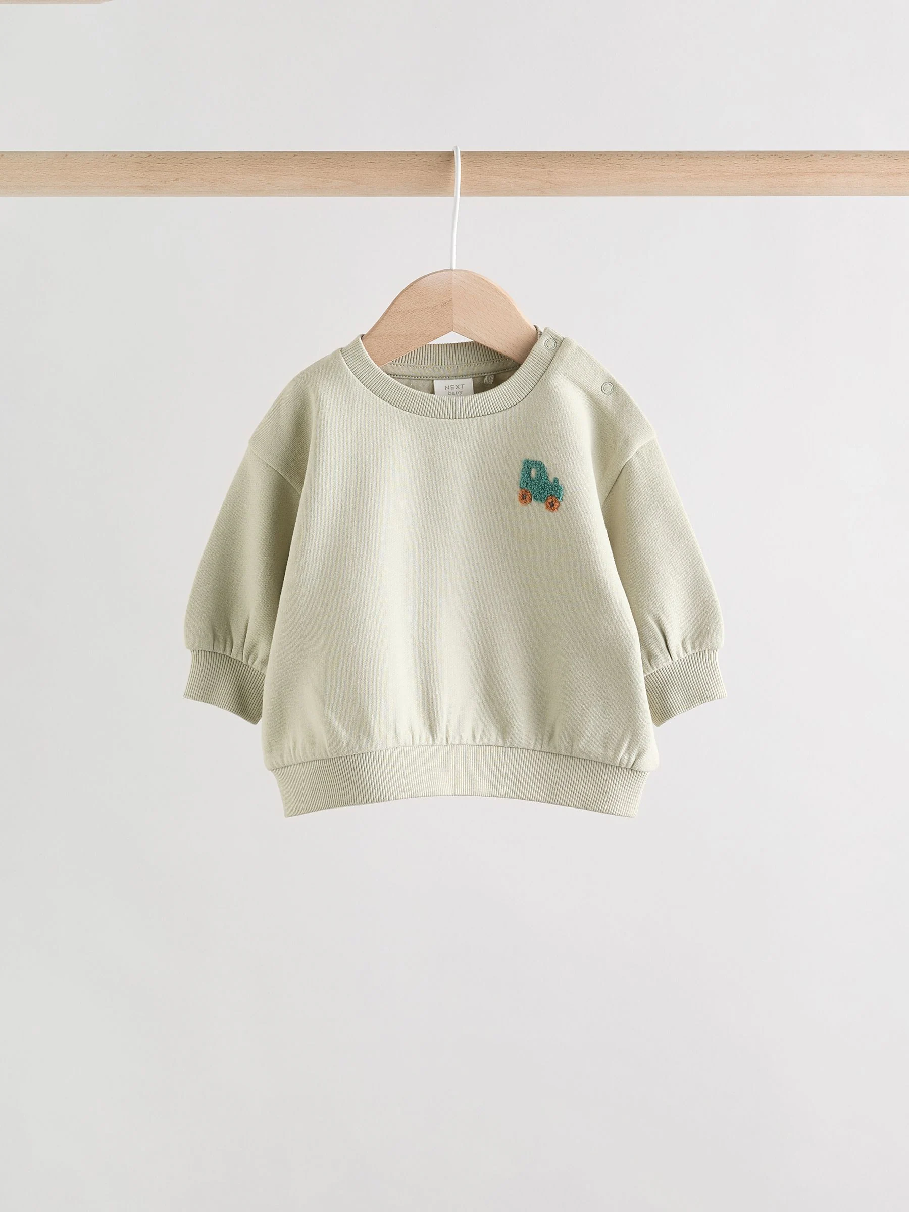 Sage groene trekker - Baby sweatshirt en joggingbroek set (0mnd-2jr)