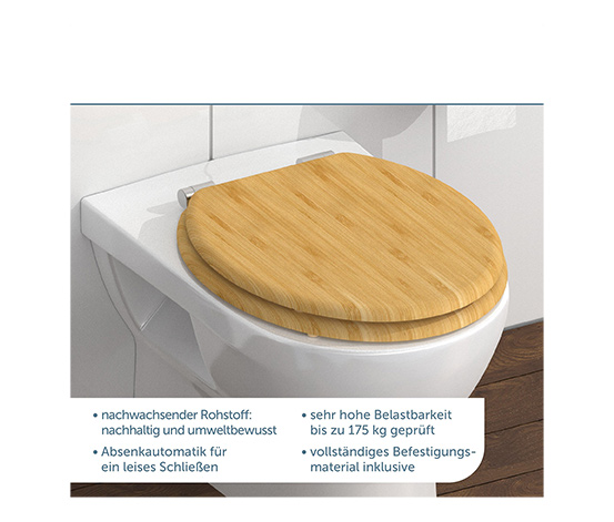 WC-Sitz »Bambus« mit Absenkautomatik