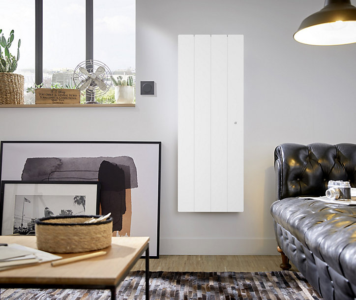 Radiateur électrique à inertie sèche Noirot Fontea Blanc 2000 W Vertical