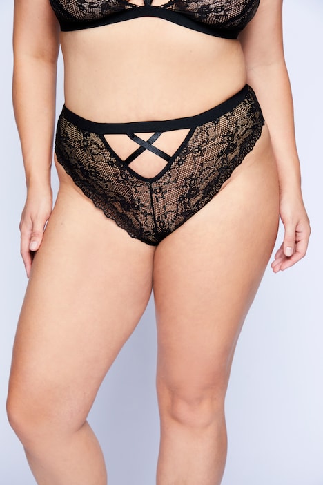 String, High Waist, Zier-Straps und Spitze