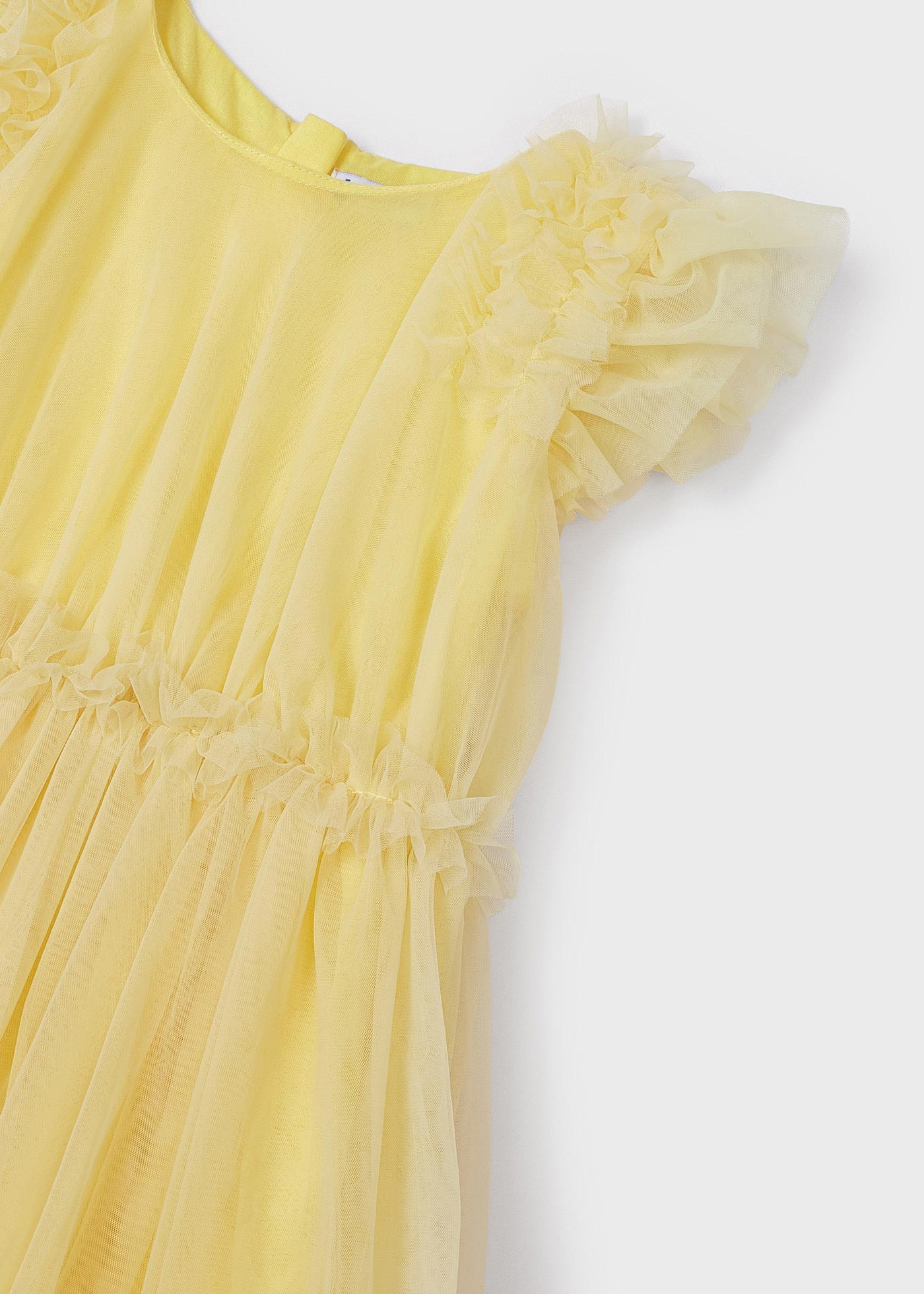 Vestido de tule com babados para meninas