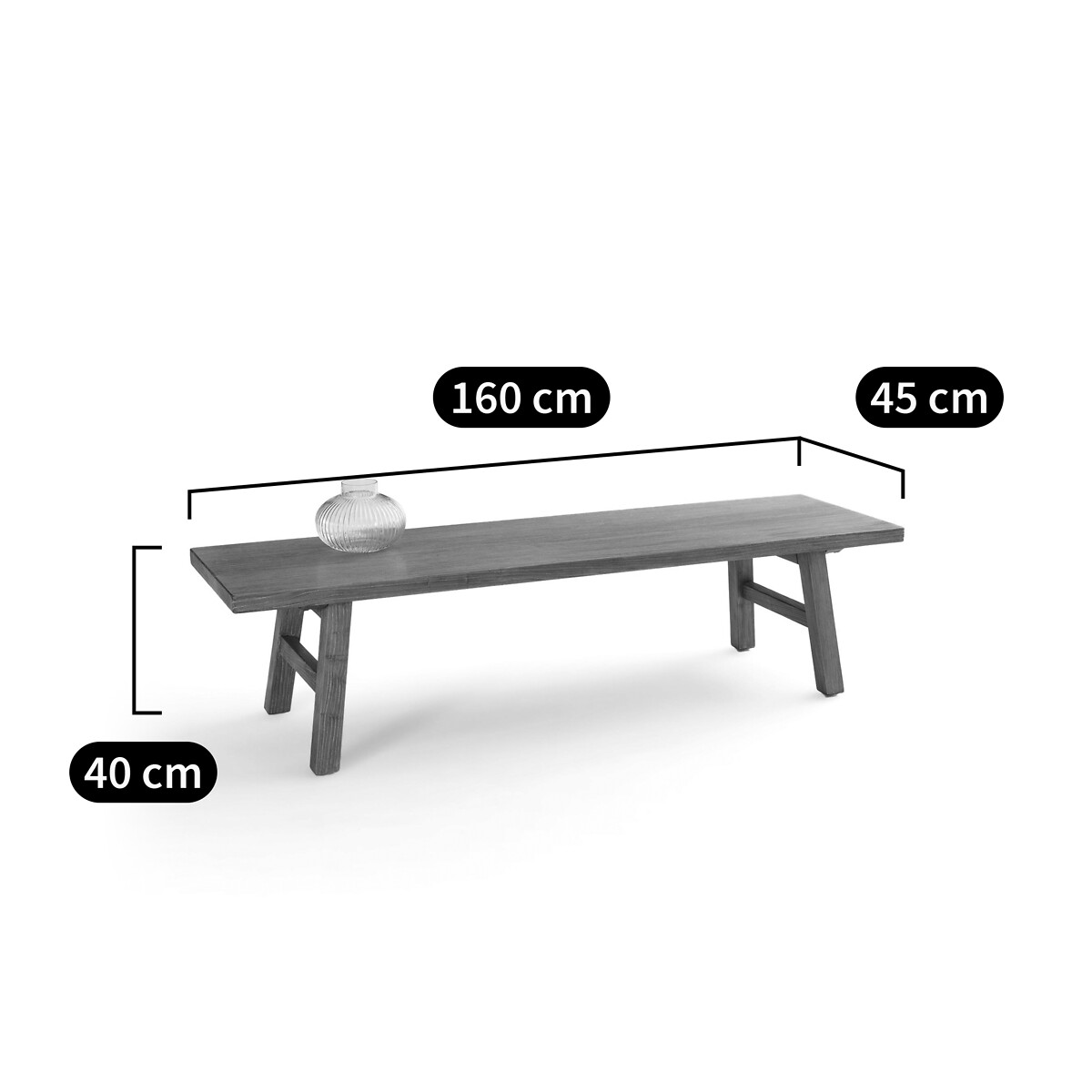 LA REDOUTE INTERIEURS<br>Mesa de centro em olmo maciço, Asyo