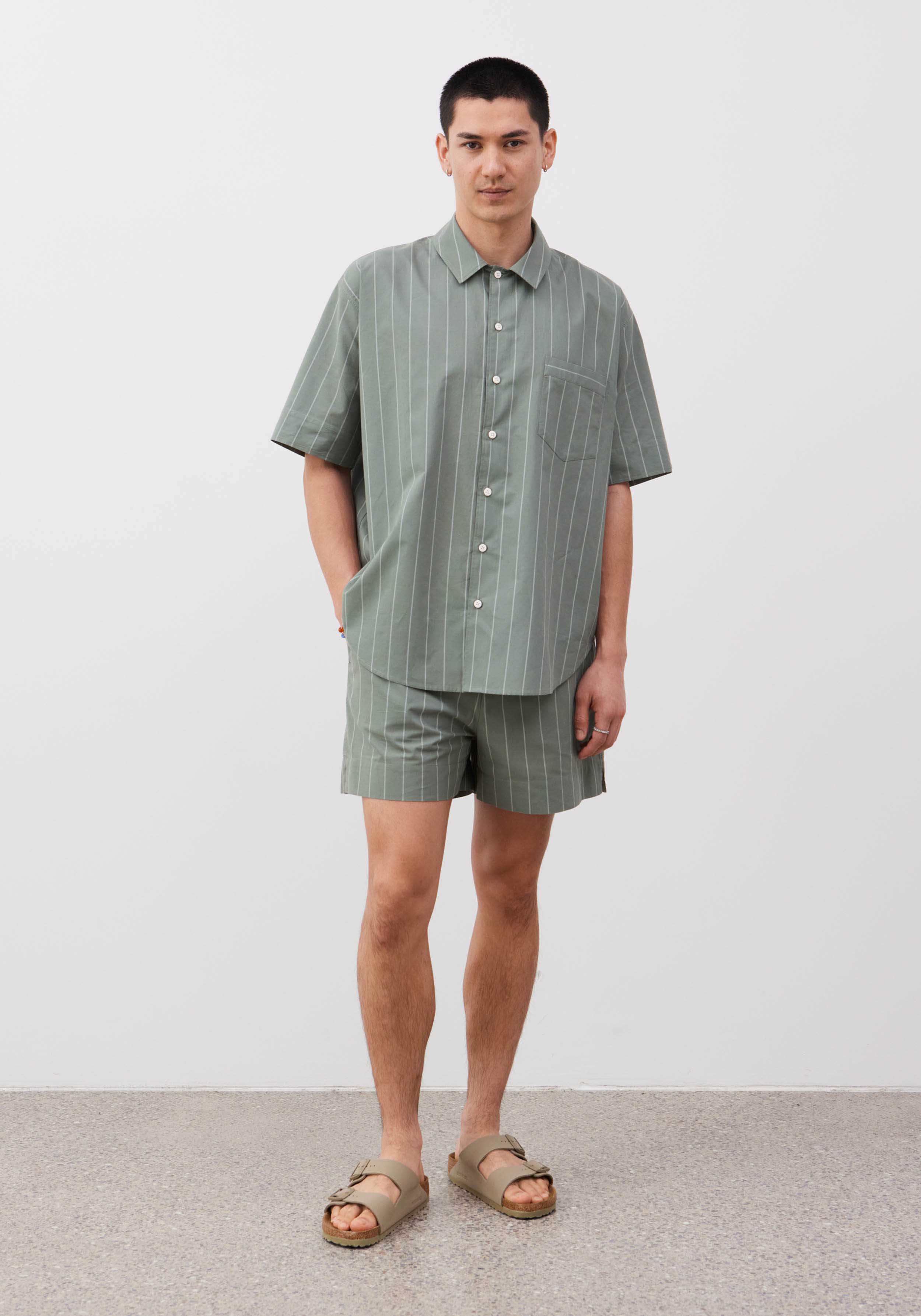 Lavie Shorts John Striped Fichtengrün/Undyed