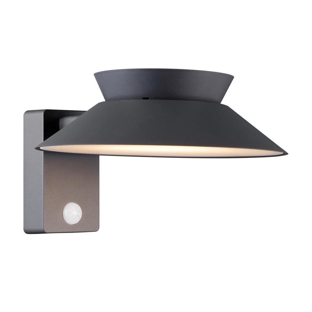 Justina Wall LED Solar Wandlamp in Antraciet 5W 400lm IP44 met Bewegingssensor