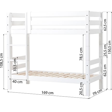 Hoppekids ECO Luxury køjeseng 70x160 cm
