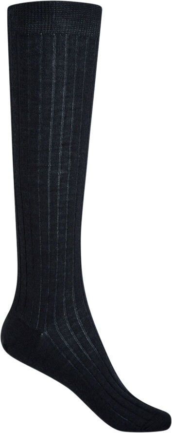 Punto Blanco 100% ribbed wool high socks Navy