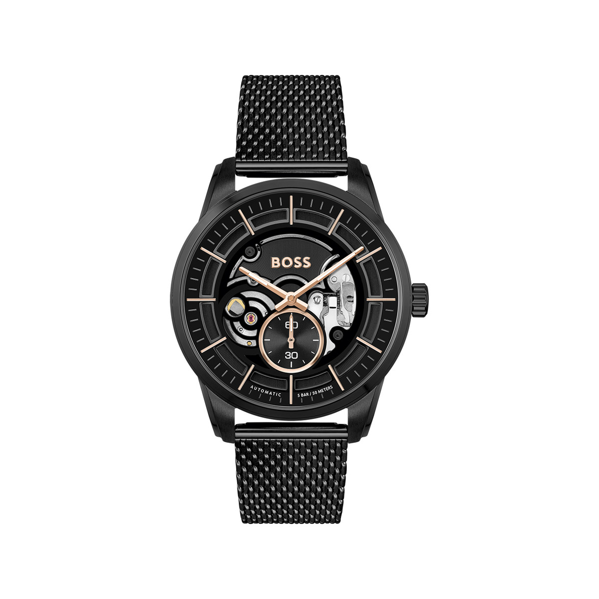 Montre BOSS Sport Lux homme bracelet acier noir