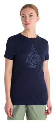 T-shirt Technique Femme Icebreaker Merinos 150 Tech Lite III Hike Path Noir