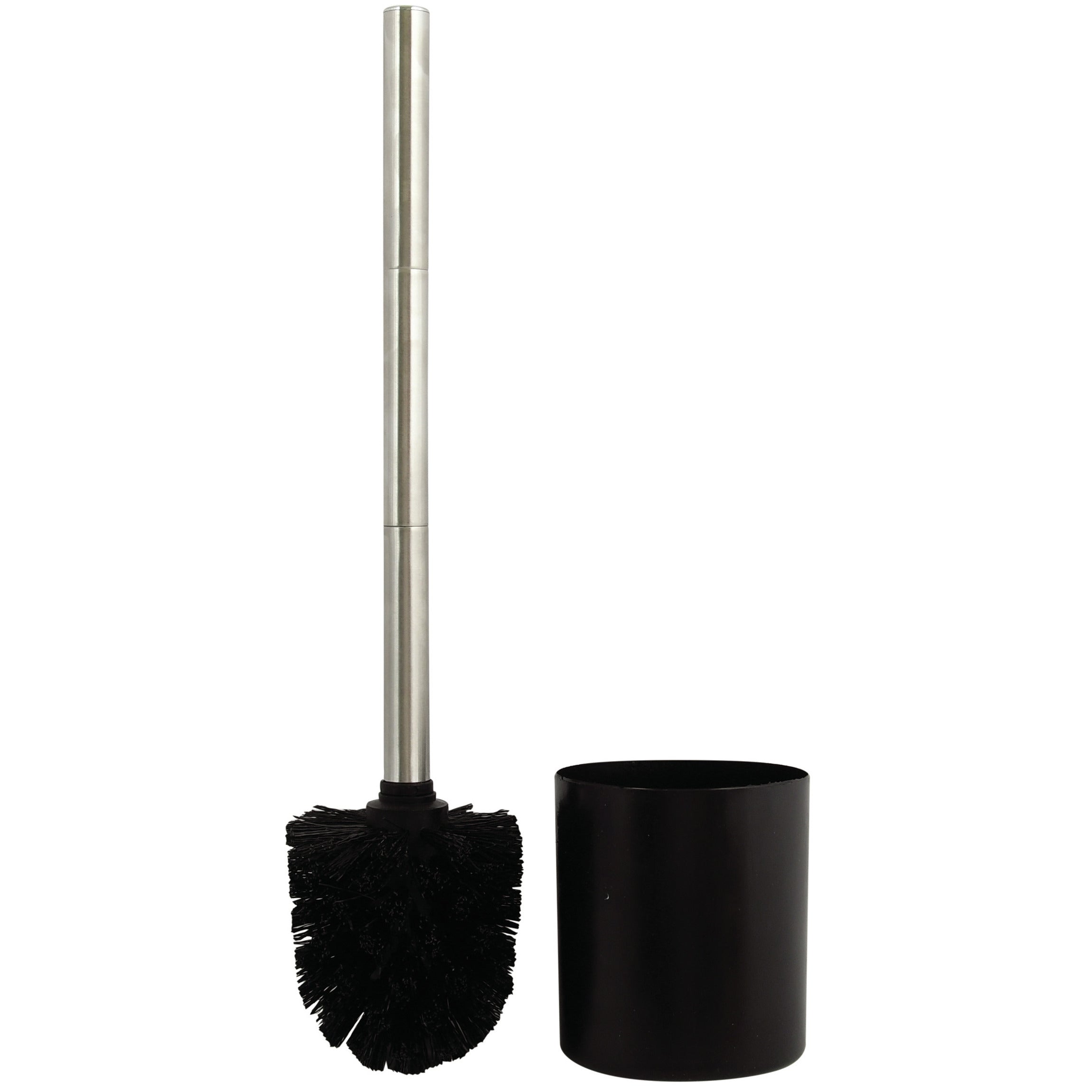 MSV Toiletborstel - MDF houder|rvs wc-borstel - zwart - 37 cm