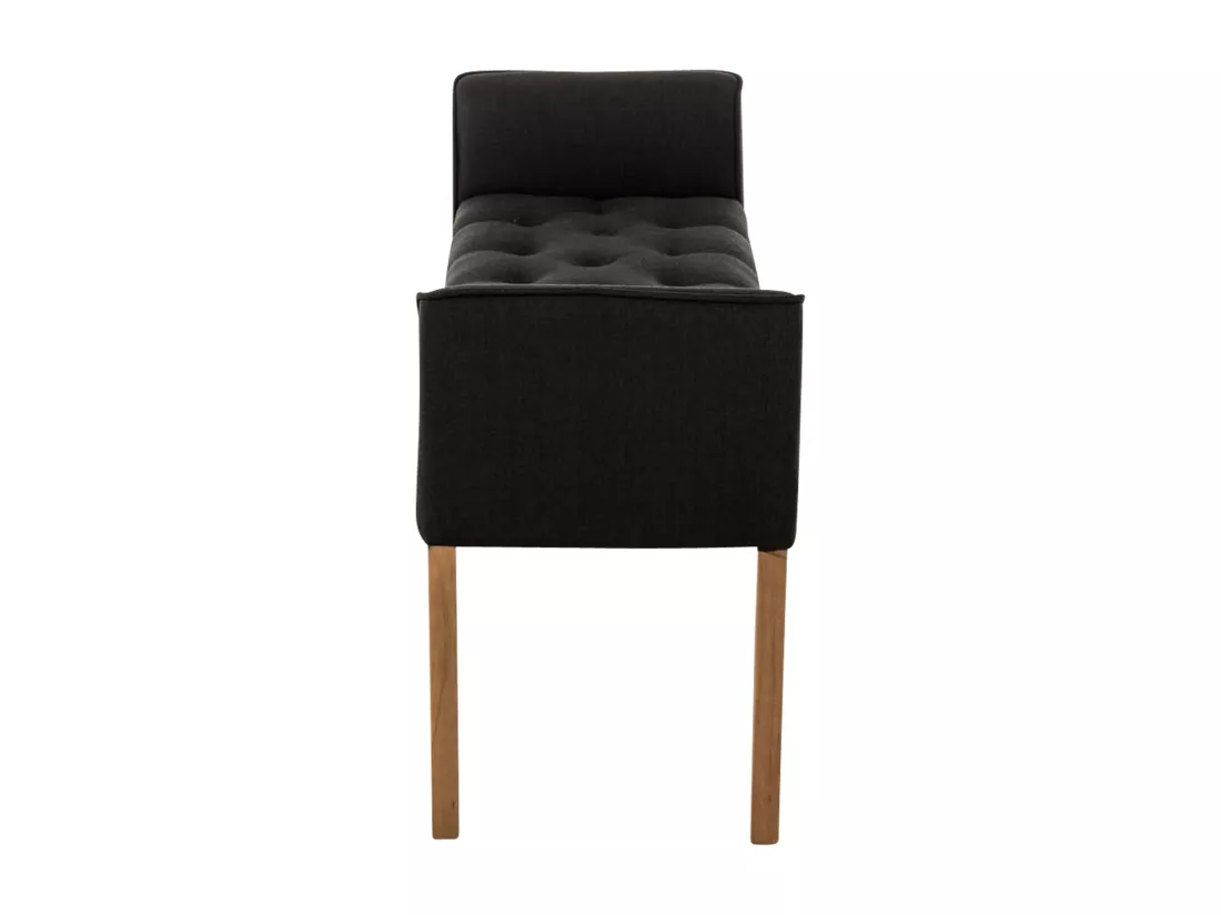Banquette - Similicuir & Bois - Gris foncé - Cleopatra