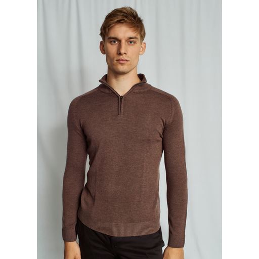 Bruun & Stengade Pelle Striktrøje, Brown, XL