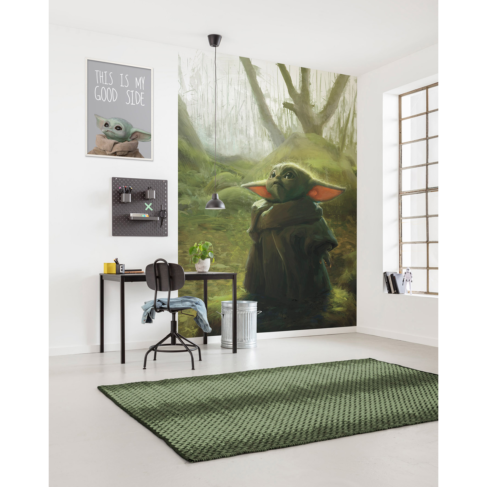 Vlies Fototapete MANDALORIAN GROGU ACRYLIC - bunt - 200x280 cm