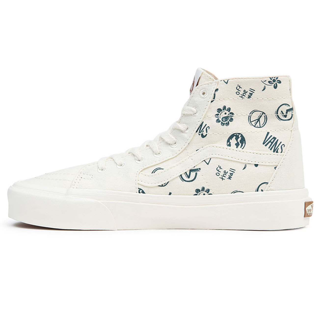 Vans Sneakers en Cuir & Textile SK8-Hi Tapered blanches