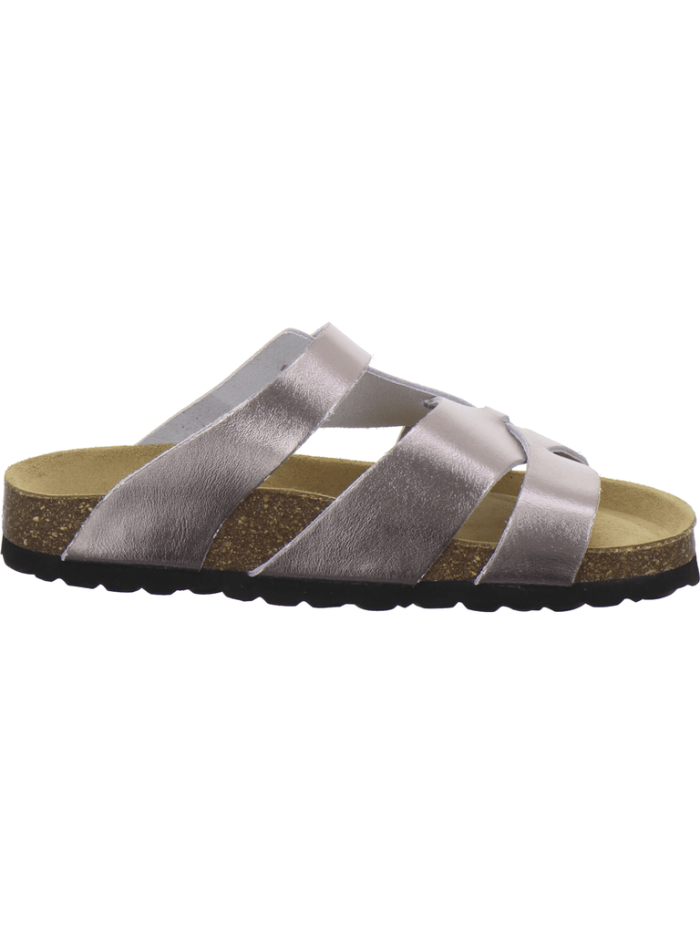 Pantoletten Damen Kralle metallic