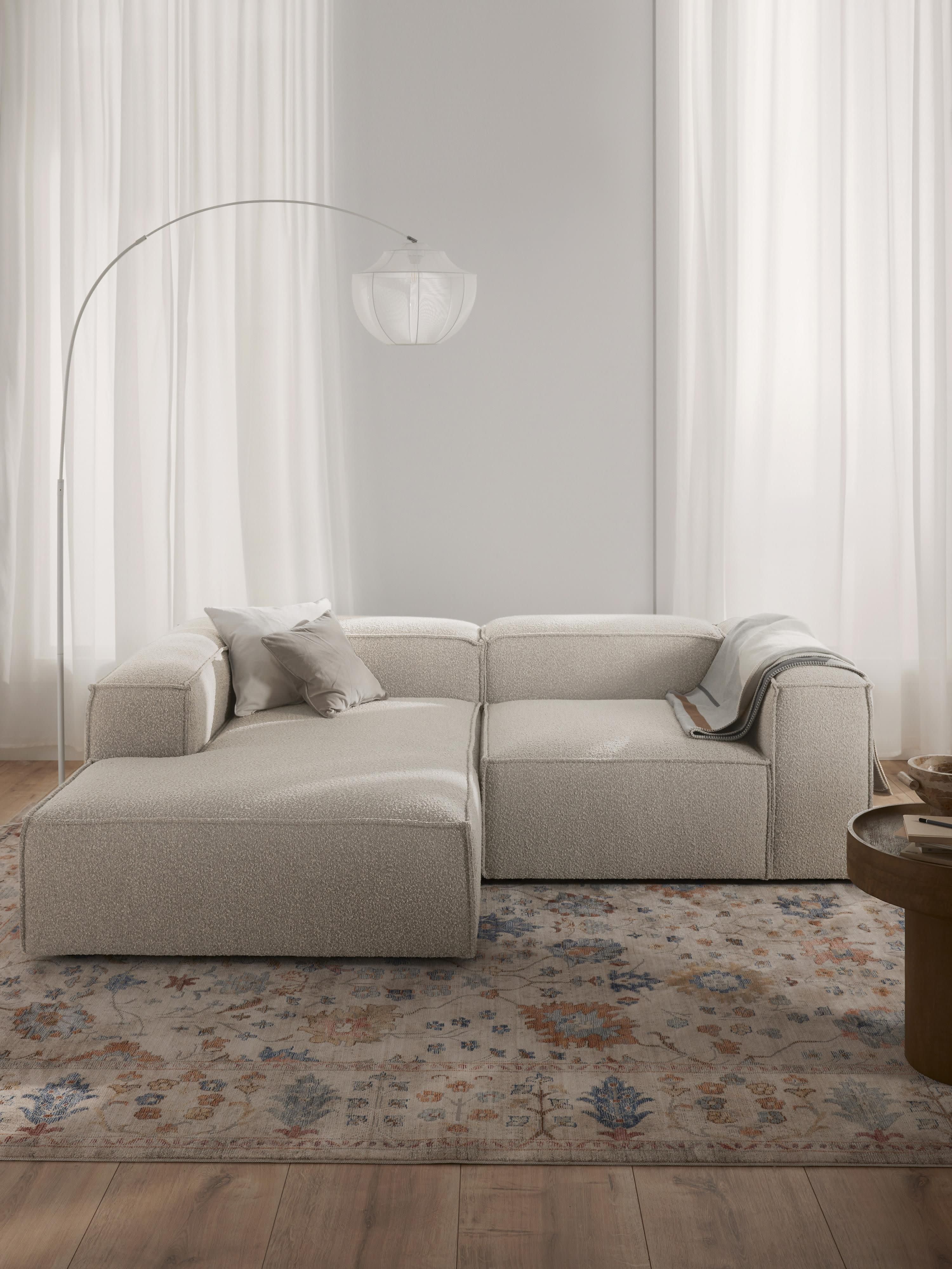 Bouclé modulaire hoekbank Lennon (2-zits)